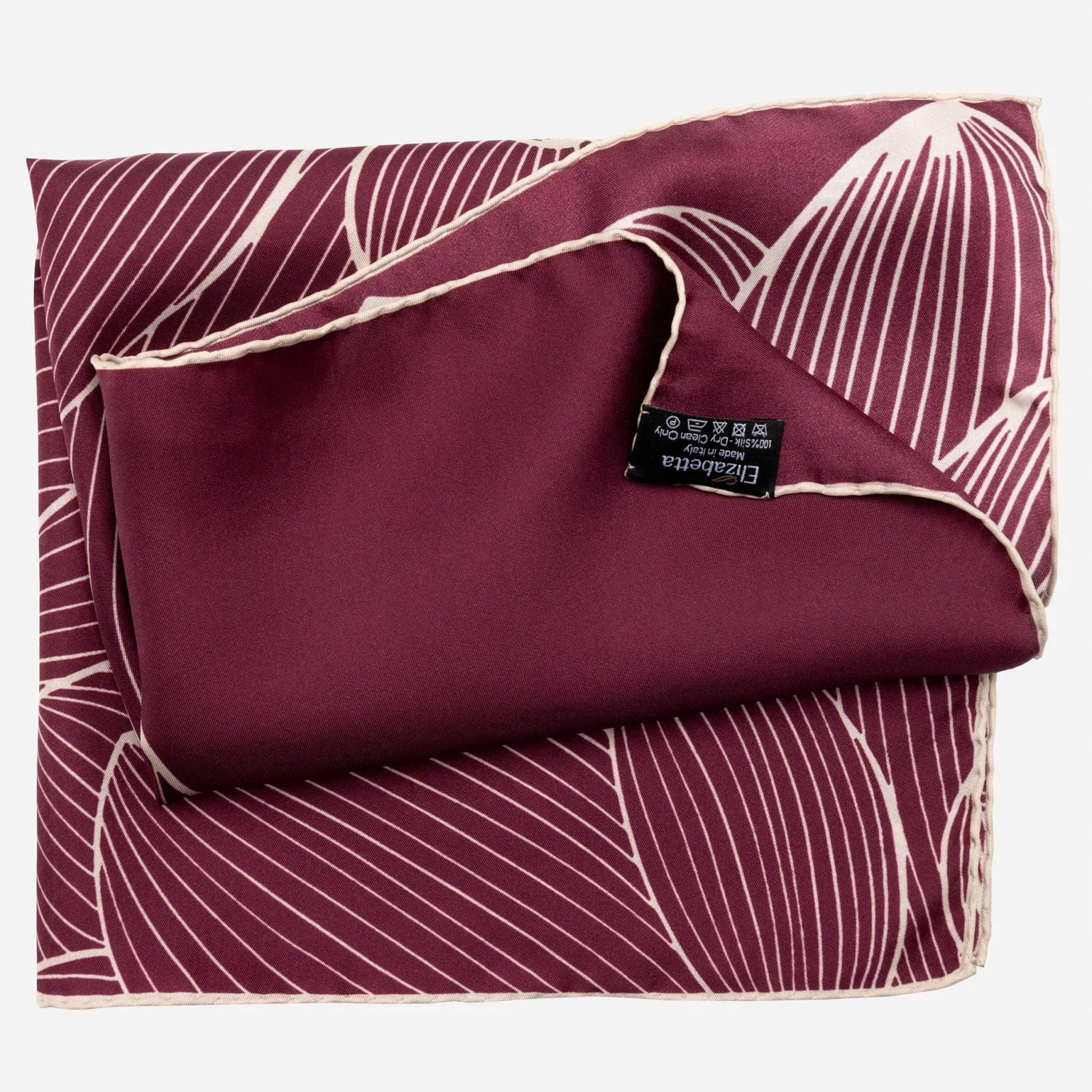 Fior di Loto - Silk Bandana - Burgundy sold by Elizabetta product image thumbnail 3