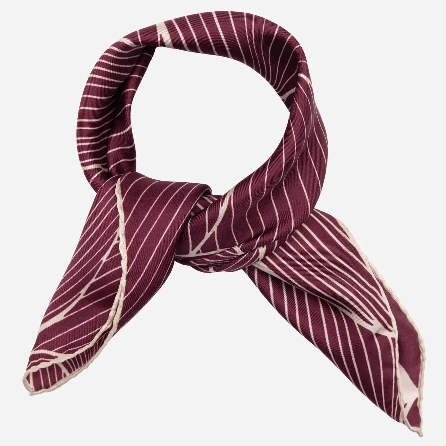 Fior di Loto - Silk Bandana - Burgundy sold by Elizabetta product image thumbnail 2