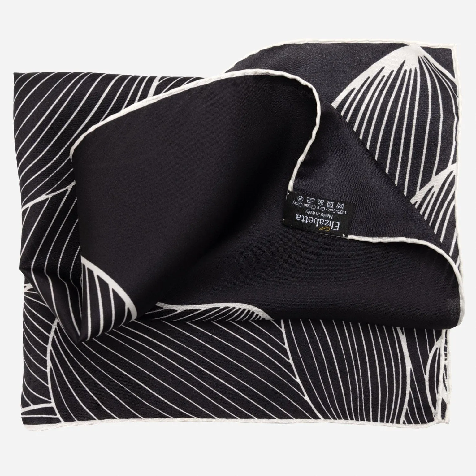 Fior di Loto - Silk Bandana - Black sold by Elizabetta product image thumbnail 3