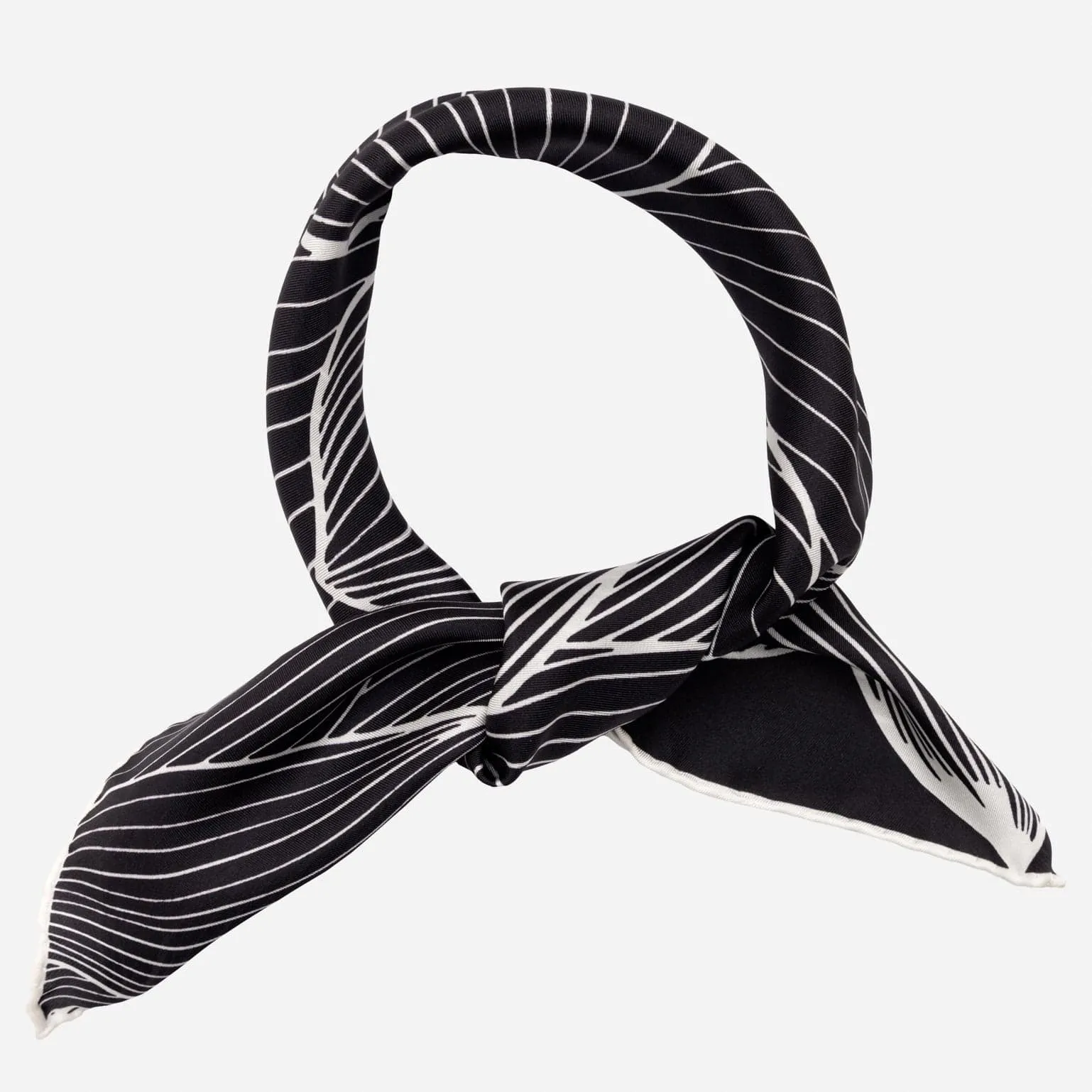 Fior di Loto - Silk Bandana - Black sold by Elizabetta product image thumbnail 2