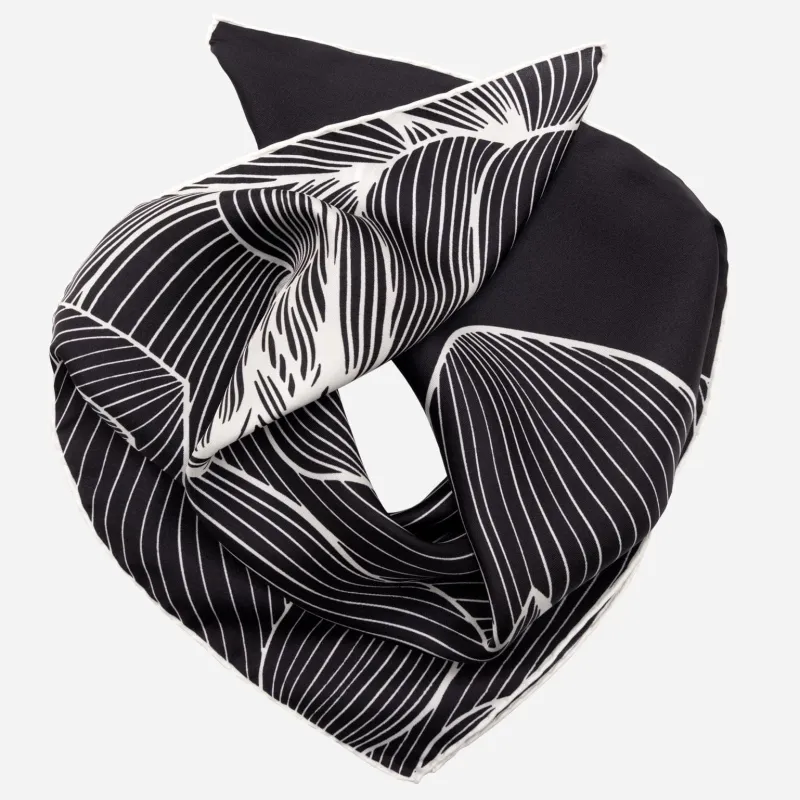 Fior di Loto - Silk Bandana - Black sold by Elizabetta