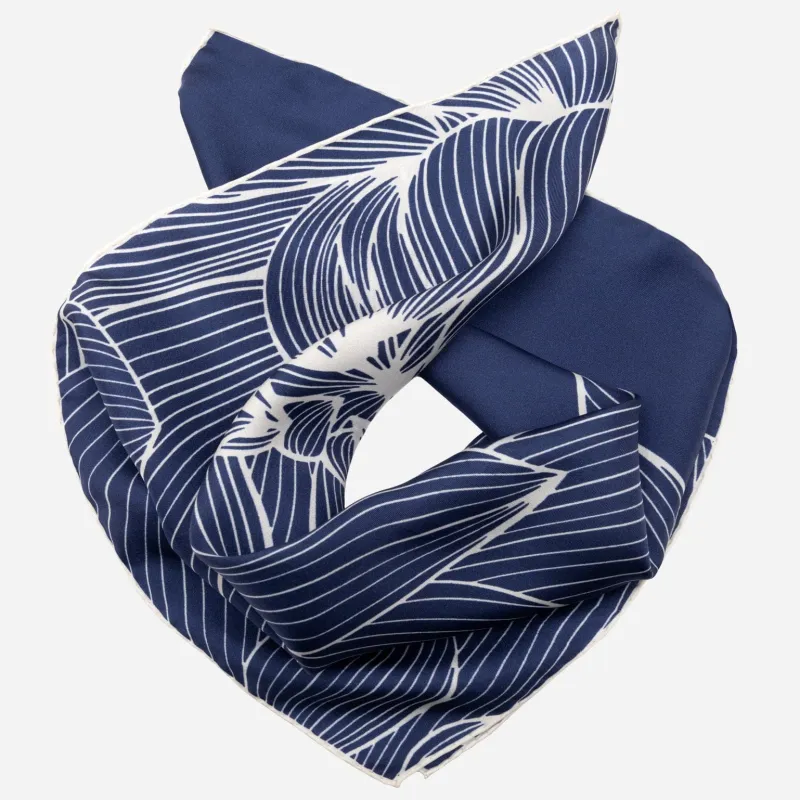 Fior di Loto - Silk Bandana - Blue sold by Elizabetta