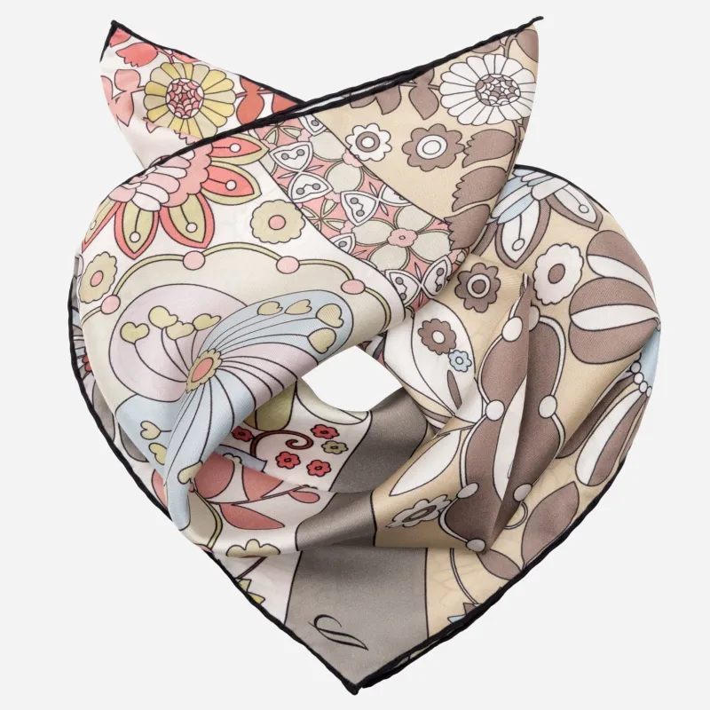 Anita - Silk Bandana - Tan sold by Elizabetta