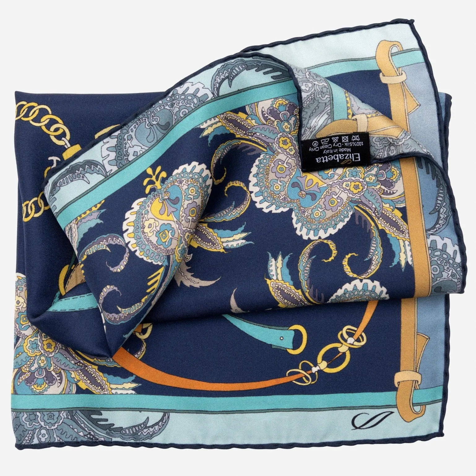 Camilla - Silk Bandana - Blue sold by Elizabetta product image thumbnail 3