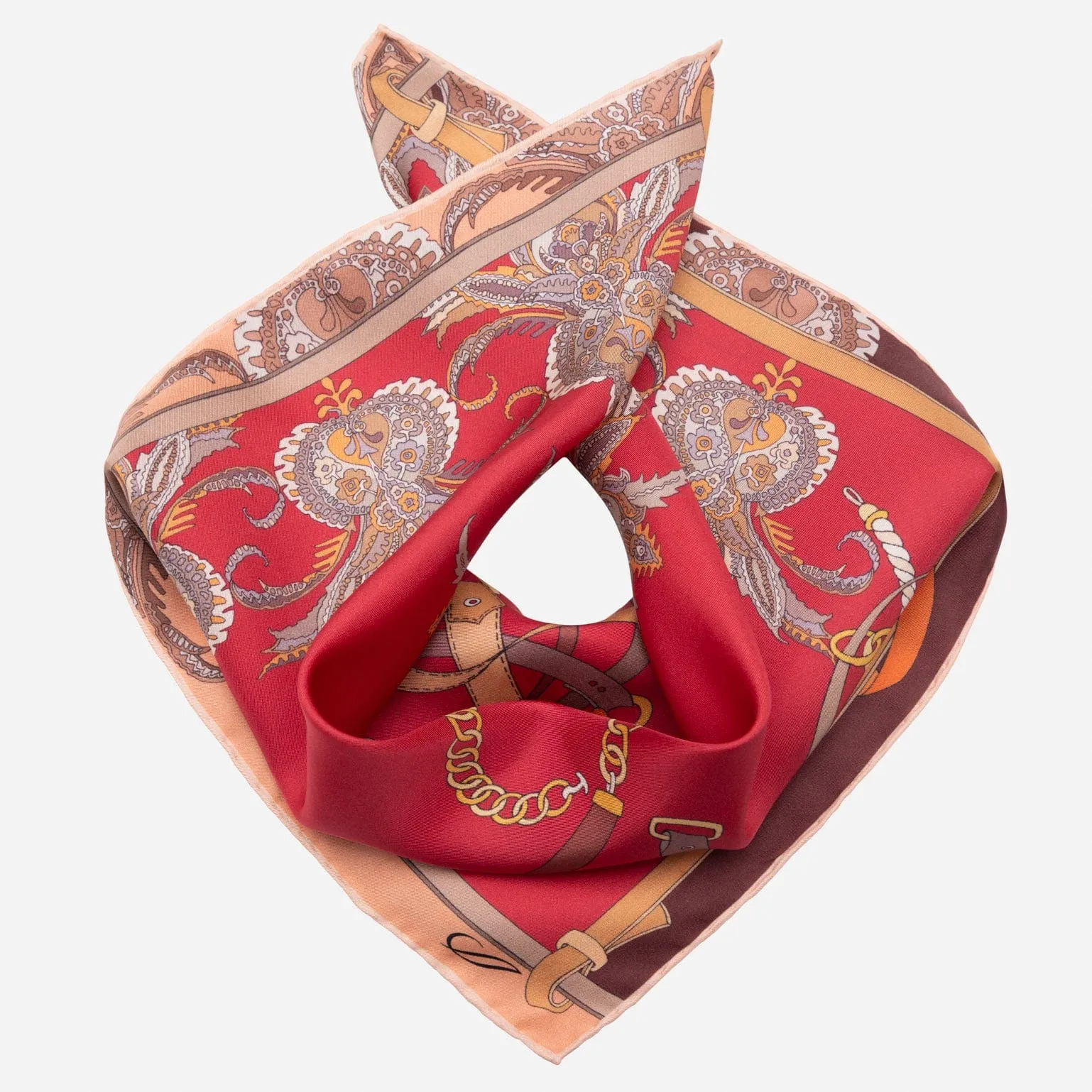 Camilla - Silk Bandana - Red sold by Elizabetta