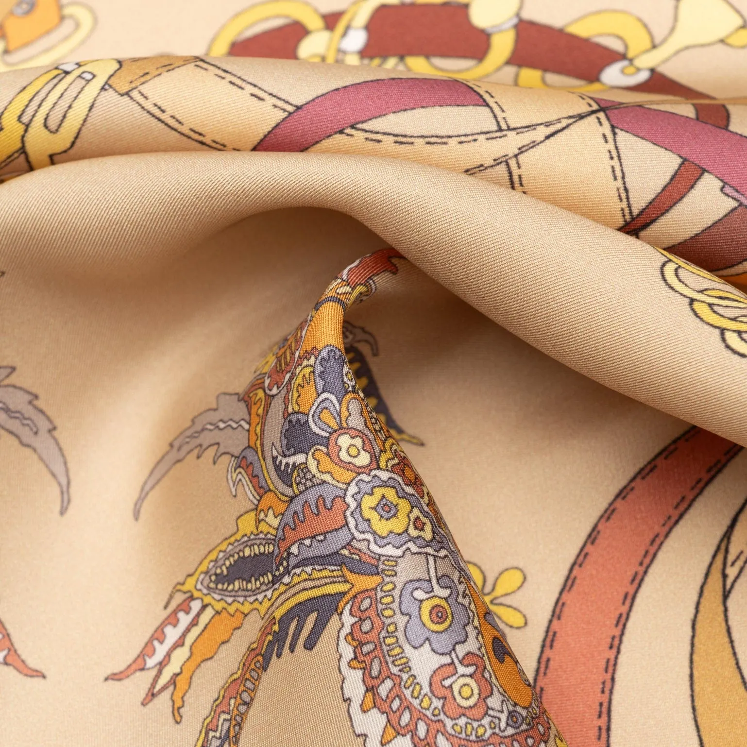 Camilla - Silk Bandana - Bronze sold by Elizabetta product image thumbnail 4