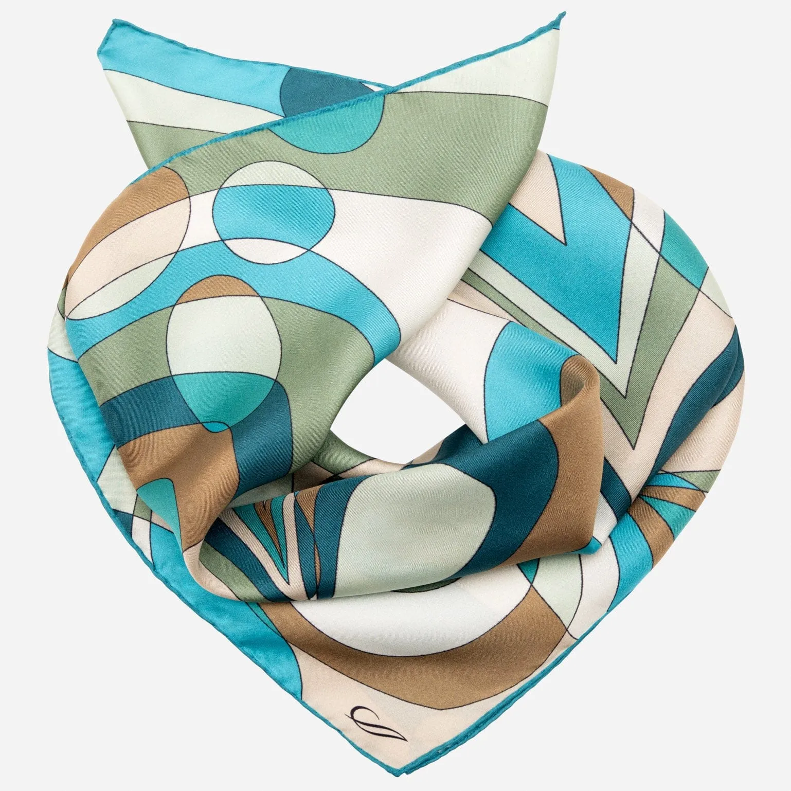 Michelle - Silk Bandana - Sea Colors sold by Elizabetta