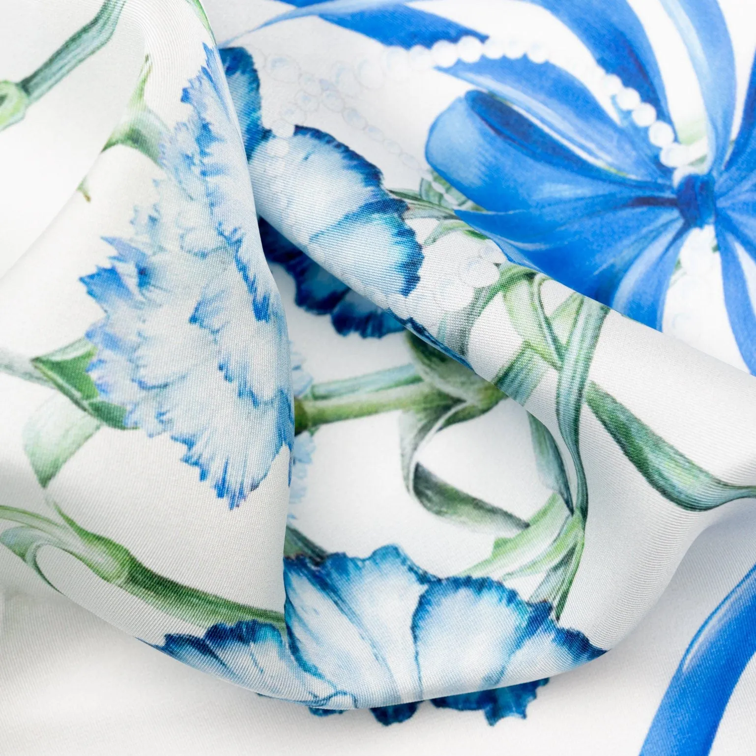 Dianthus - Silk Bandana - Blue sold by Elizabetta product image thumbnail 5