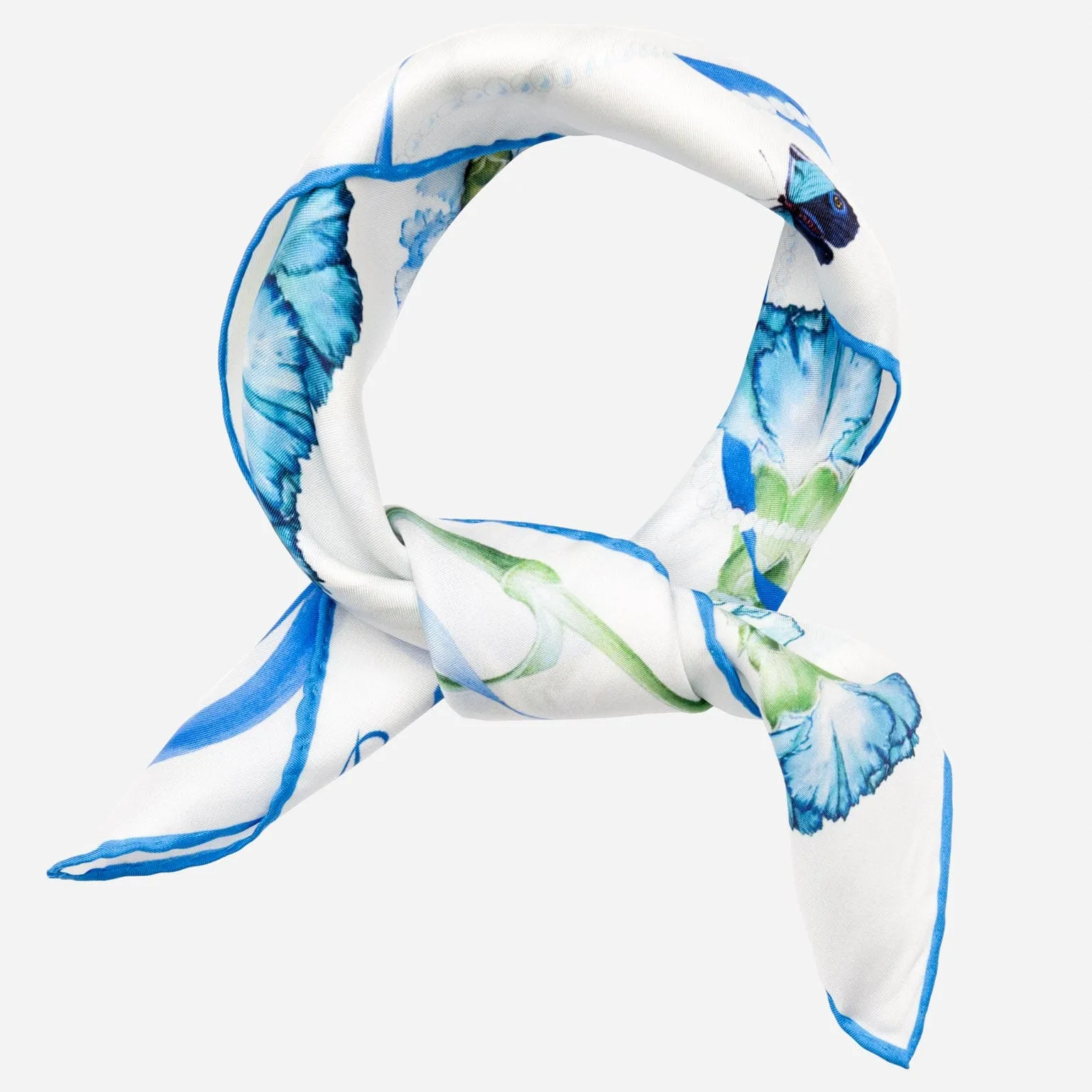 Dianthus - Silk Bandana - Blue sold by Elizabetta product image thumbnail 3