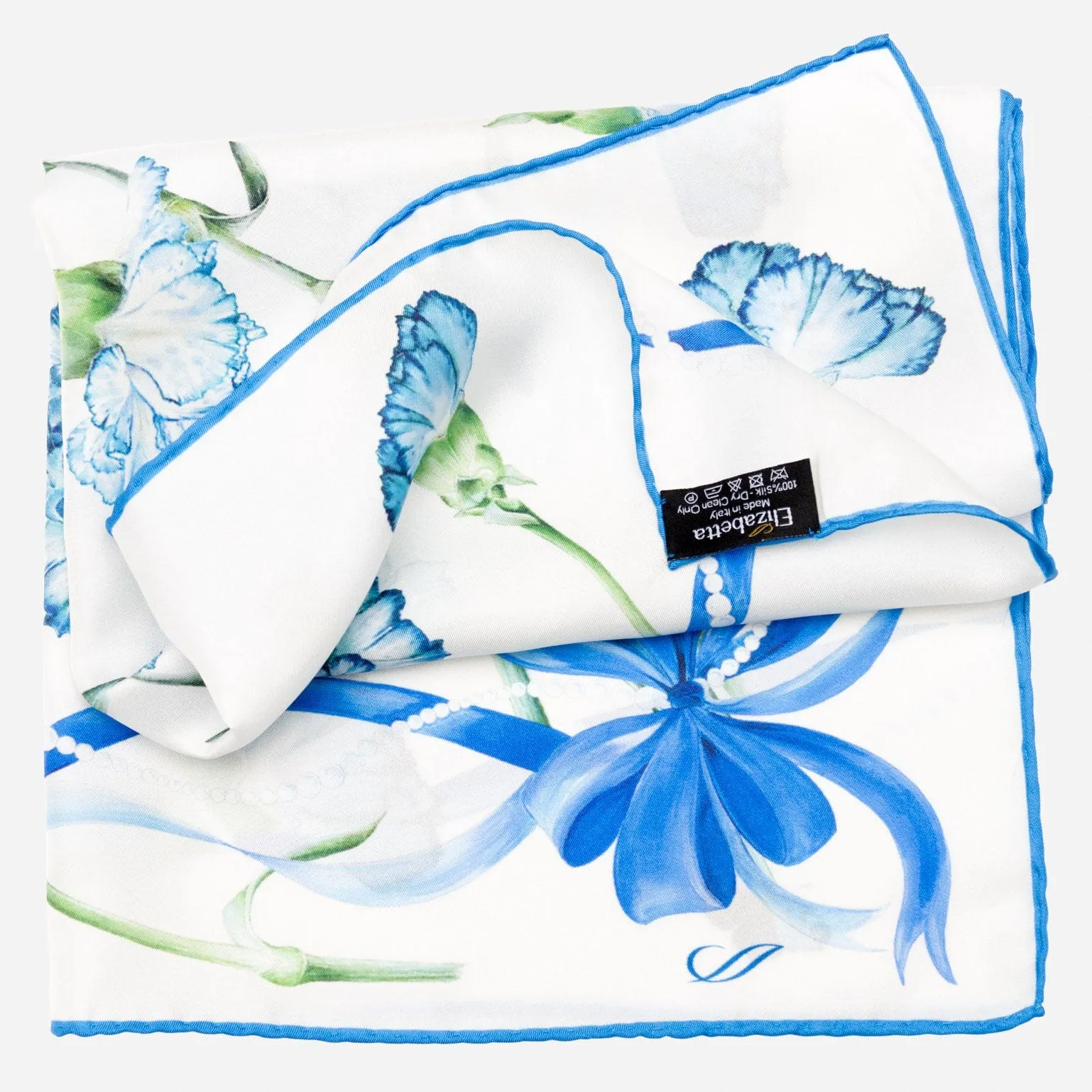 Dianthus - Silk Bandana - Blue sold by Elizabetta product image thumbnail 4