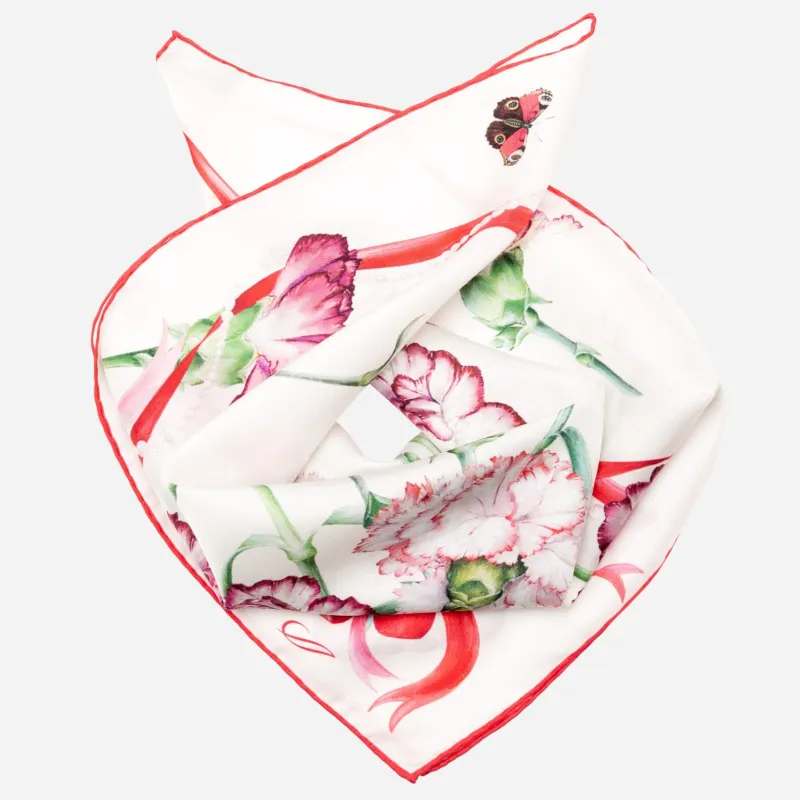 Dianthus - Silk Bandana - Red sold by Elizabetta