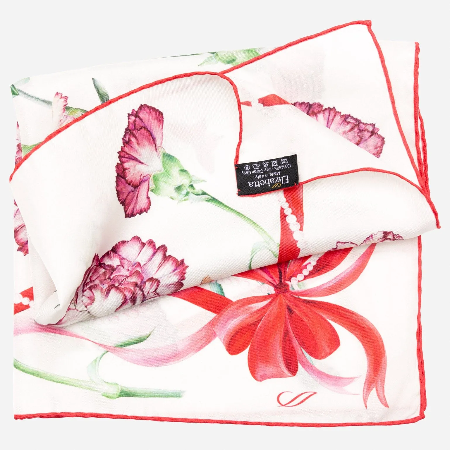 Dianthus - Silk Bandana - Red sold by Elizabetta product image thumbnail 2