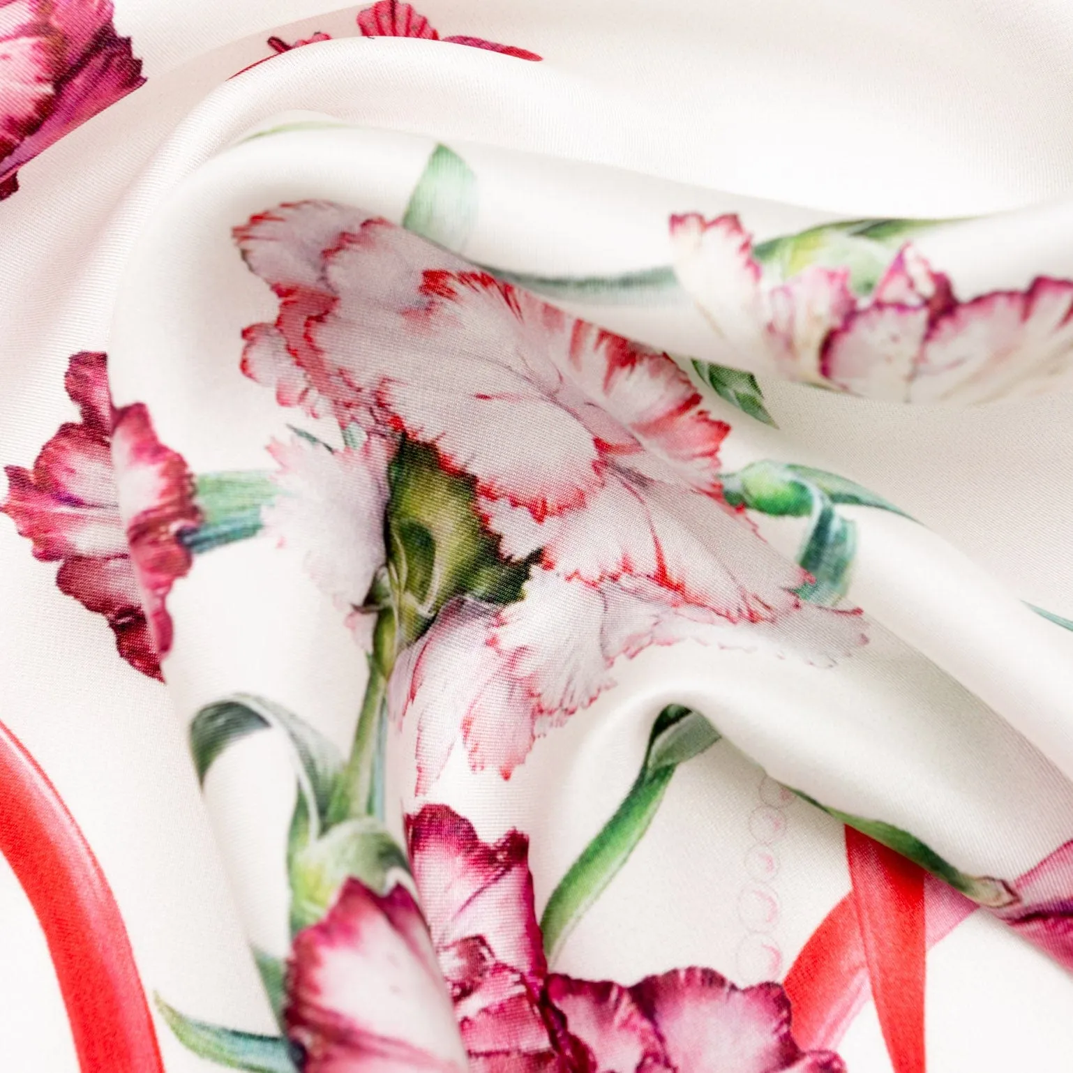 Dianthus - Silk Bandana - Red sold by Elizabetta product image thumbnail 4