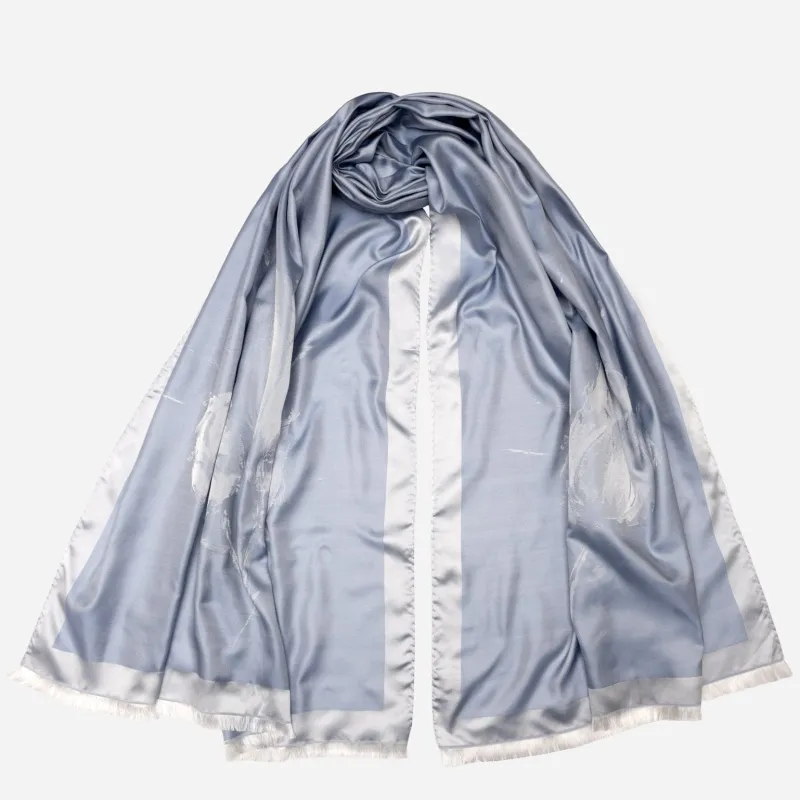 Fortuna - Silk Scarf Shawl - Sky Blue sold by Elizabetta