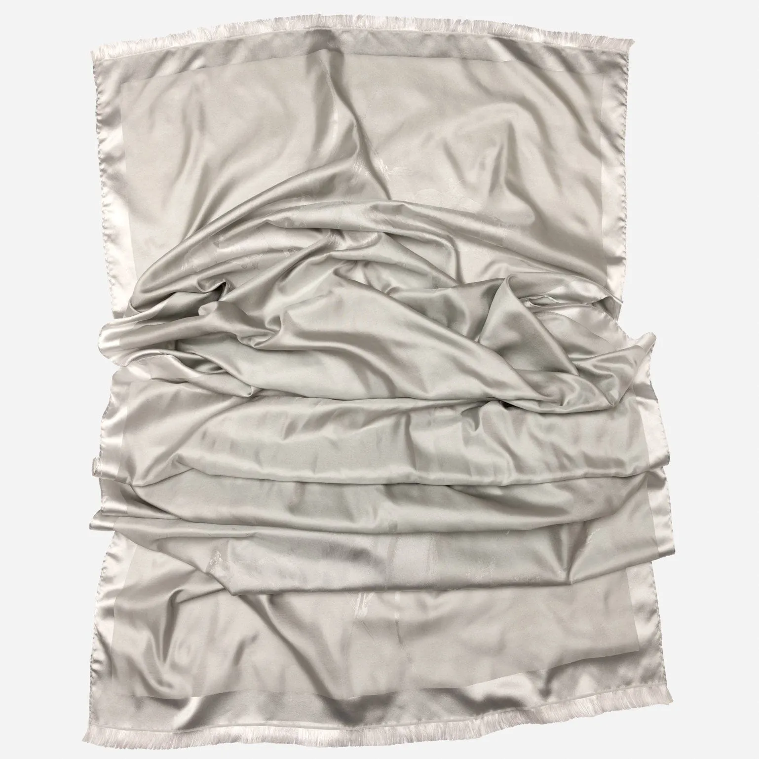 Fortuna - Silk Scarf Shawl - Silver Pearl sold by Elizabetta product image thumbnail 3