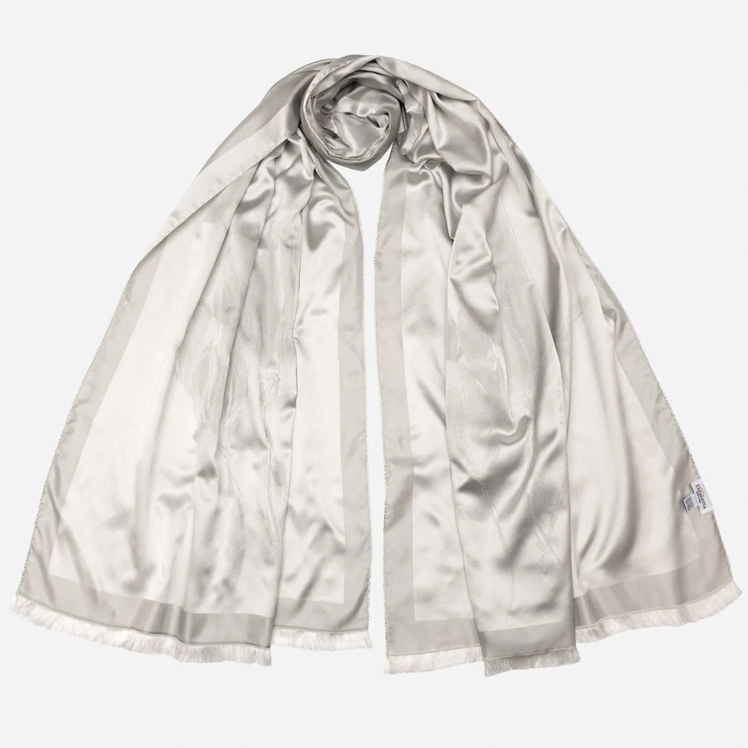 Fortuna - Silk Scarf Shawl - Silver Pearl sold by Elizabetta product image thumbnail 2