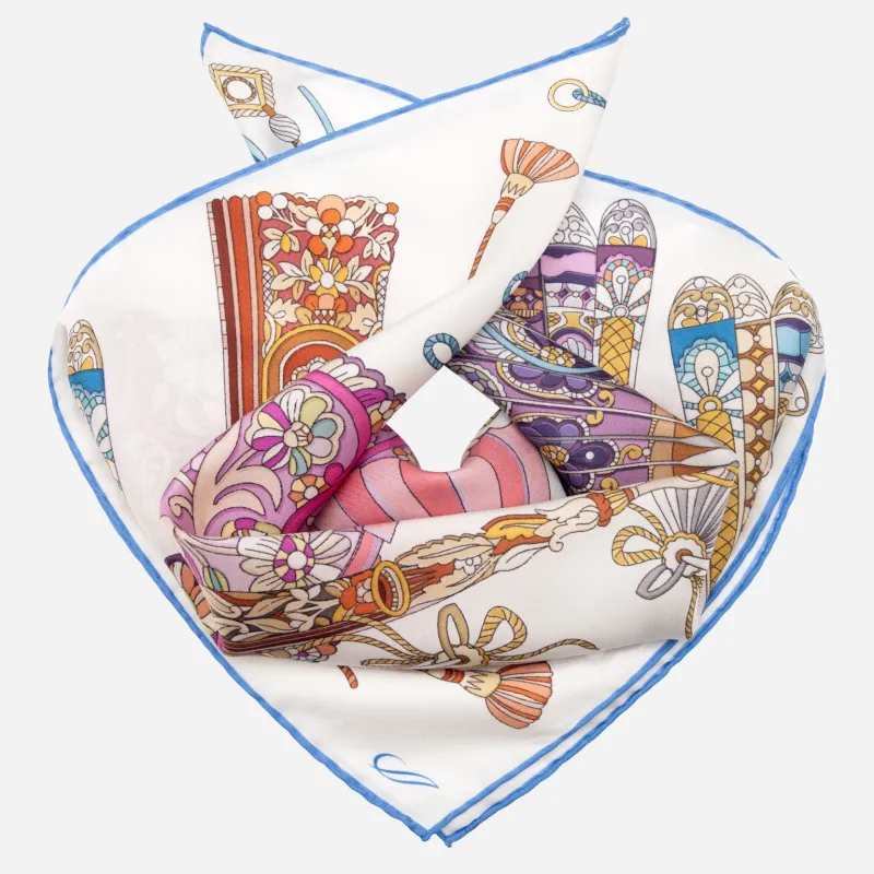 Venetian Fan - Silk Bandana - Rainbow sold by Elizabetta