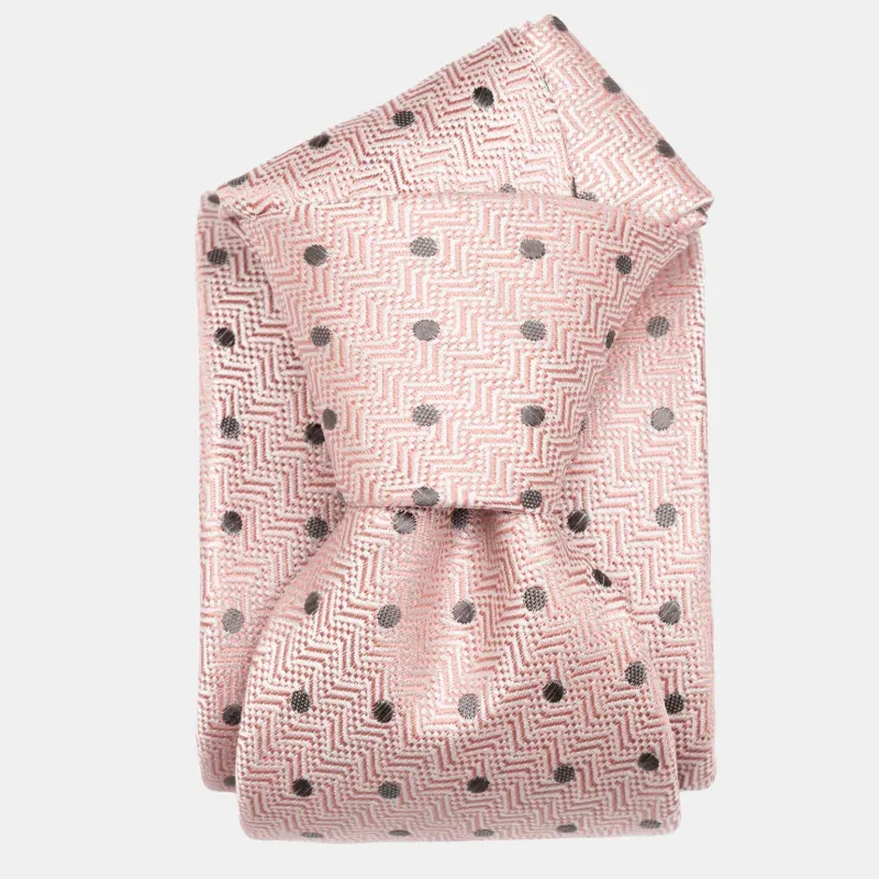 Tiburtina - Silk Jacquard Tie - Pink sold by Elizabetta