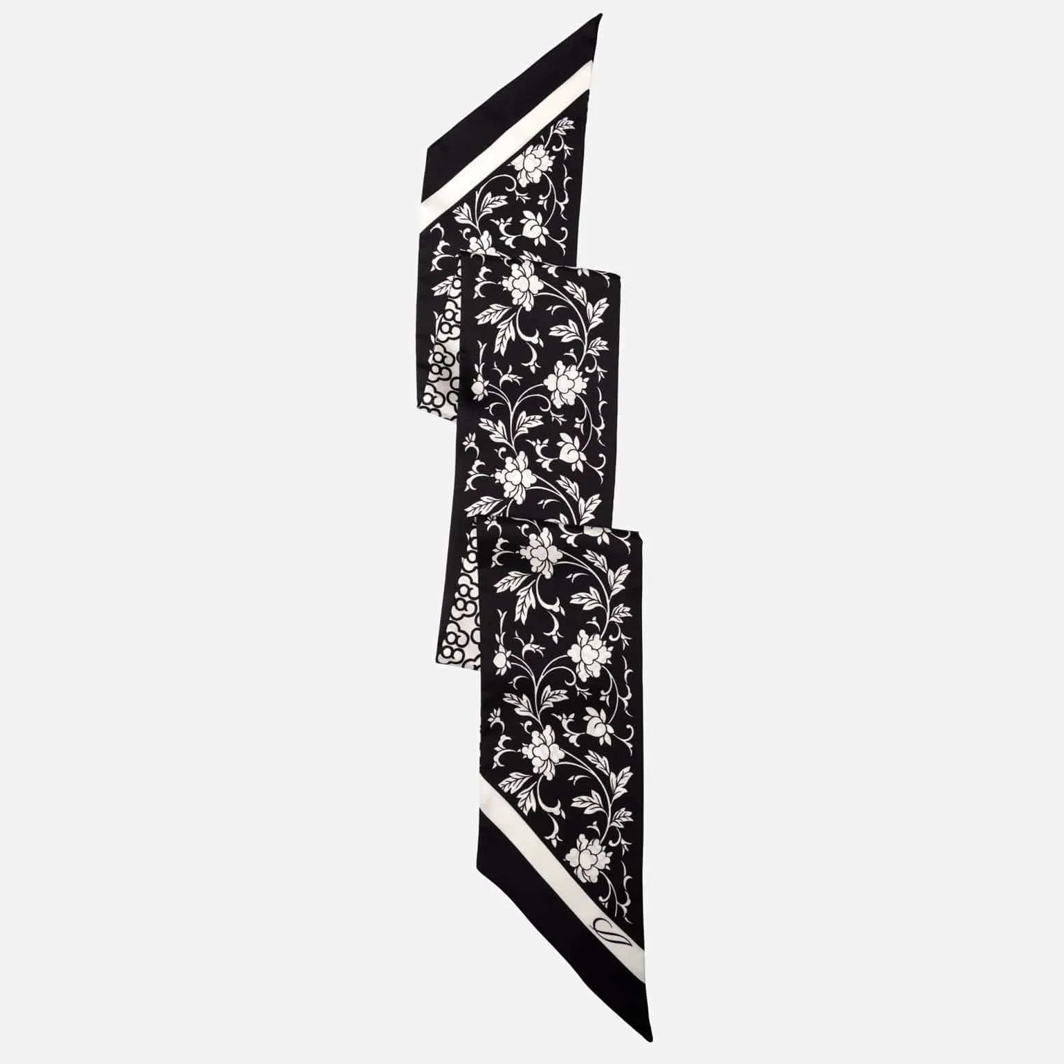 Loretta - Skinny Silk Scarf - Black sold by Elizabetta product image thumbnail 3