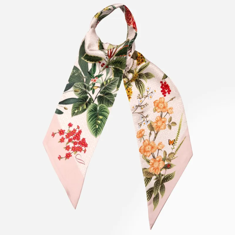 Ornella - Skinny Silk Scarf - Pink sold by Elizabetta