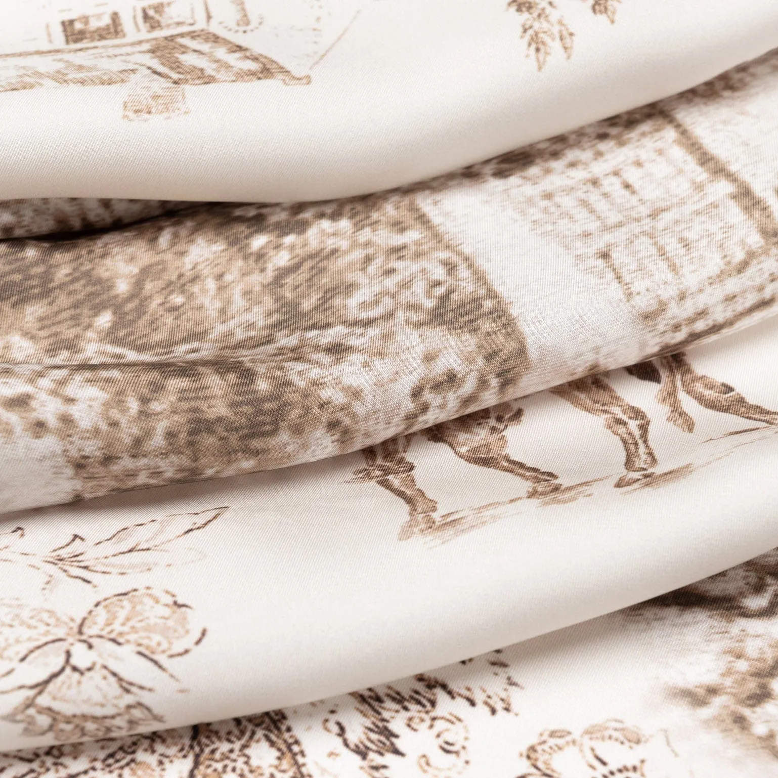 Toile - Long Silk Scarf - Tan sold by Elizabetta product image thumbnail 5