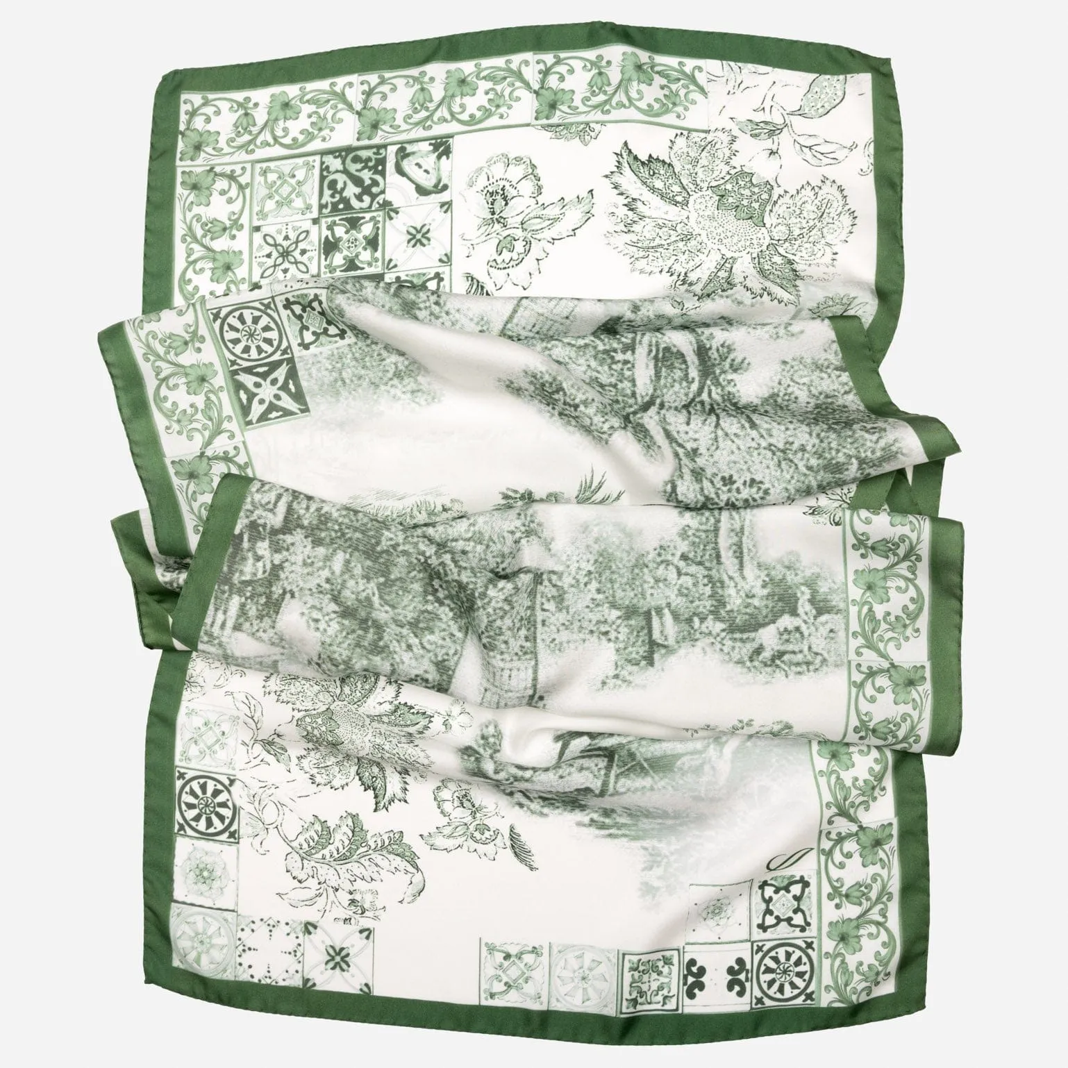 Toile - Long Silk Scarf - Green sold by Elizabetta product image thumbnail 3
