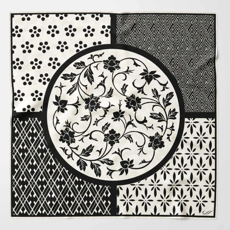 Nadia - Silk Bandana - Black sold by Elizabetta