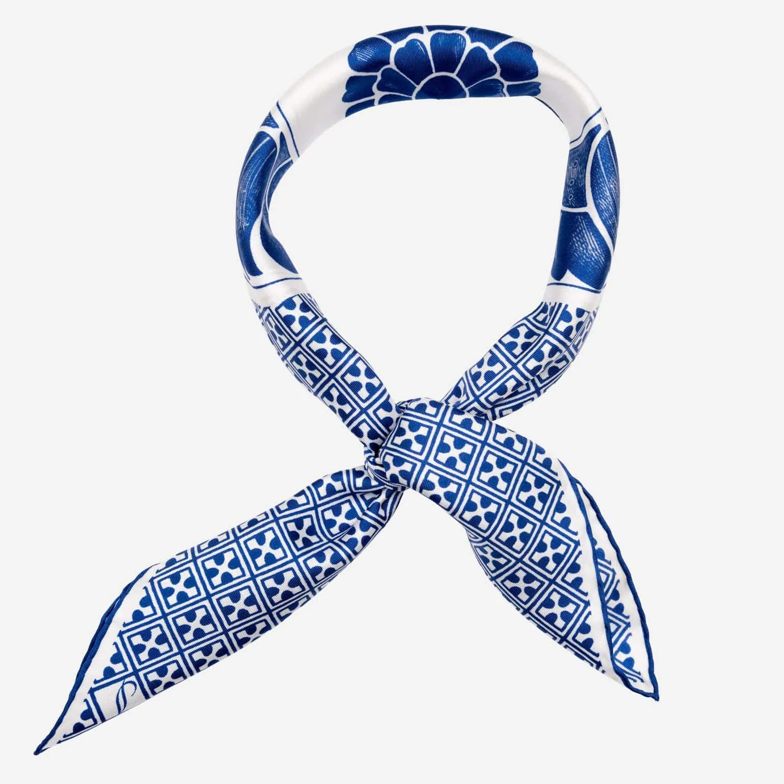 Feroni - Silk Neckerchief - Blue sold by Elizabetta product image thumbnail 2