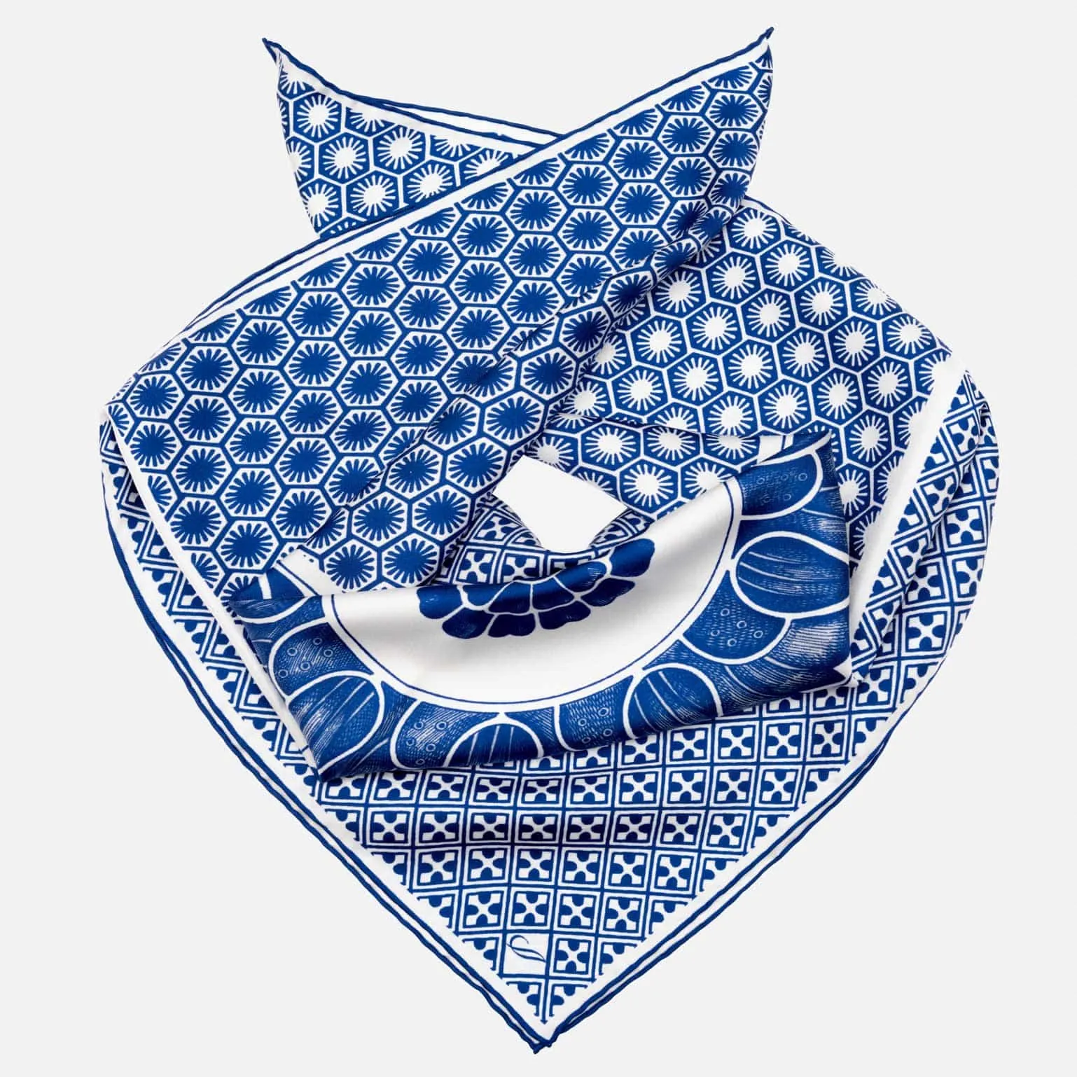 Feroni - Silk Neckerchief - Blue sold by Elizabetta product image thumbnail 3
