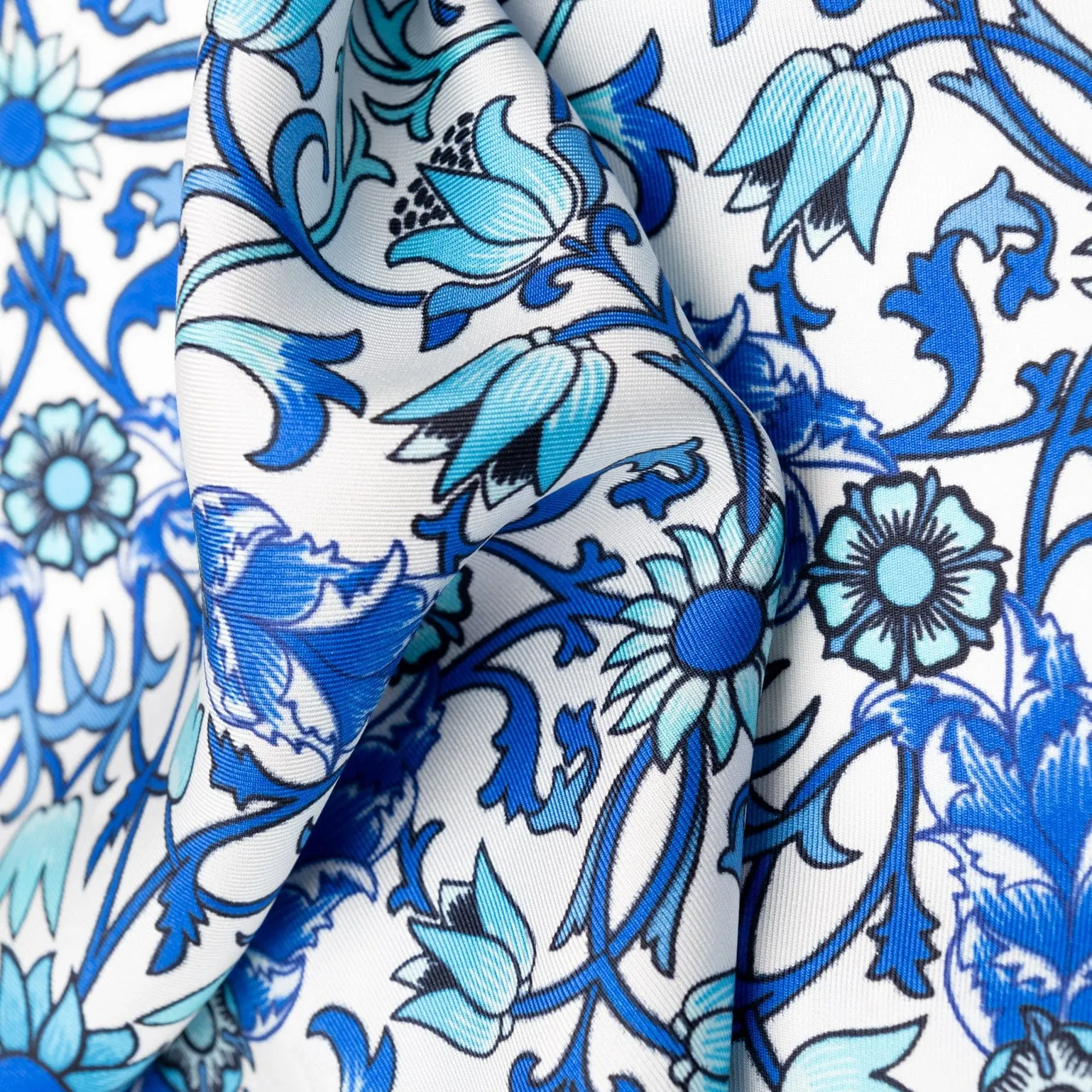 Itria - Silk Pocket Square - Blue sold by Elizabetta product image thumbnail 3