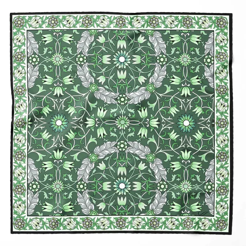 Itria - Silk Pocket Square - Green sold by Elizabetta