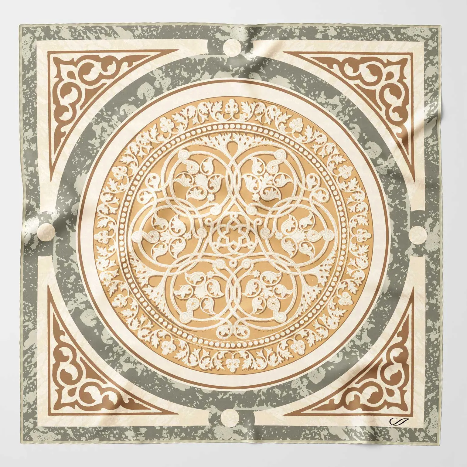 Noto - Silk Pocket Square - Sage sold by Elizabetta