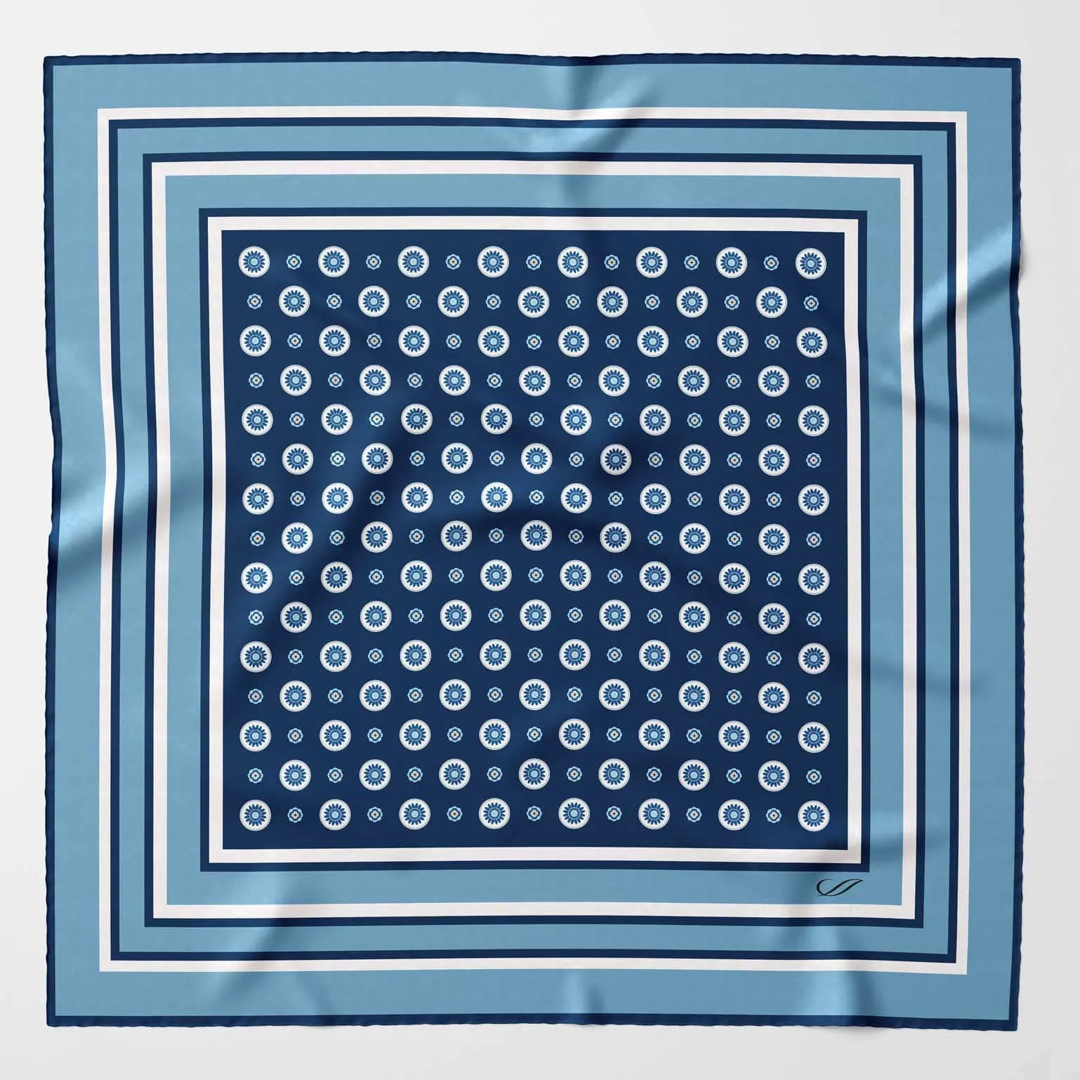 Pantera - Silk Pocket Square - Blue sold by Elizabetta