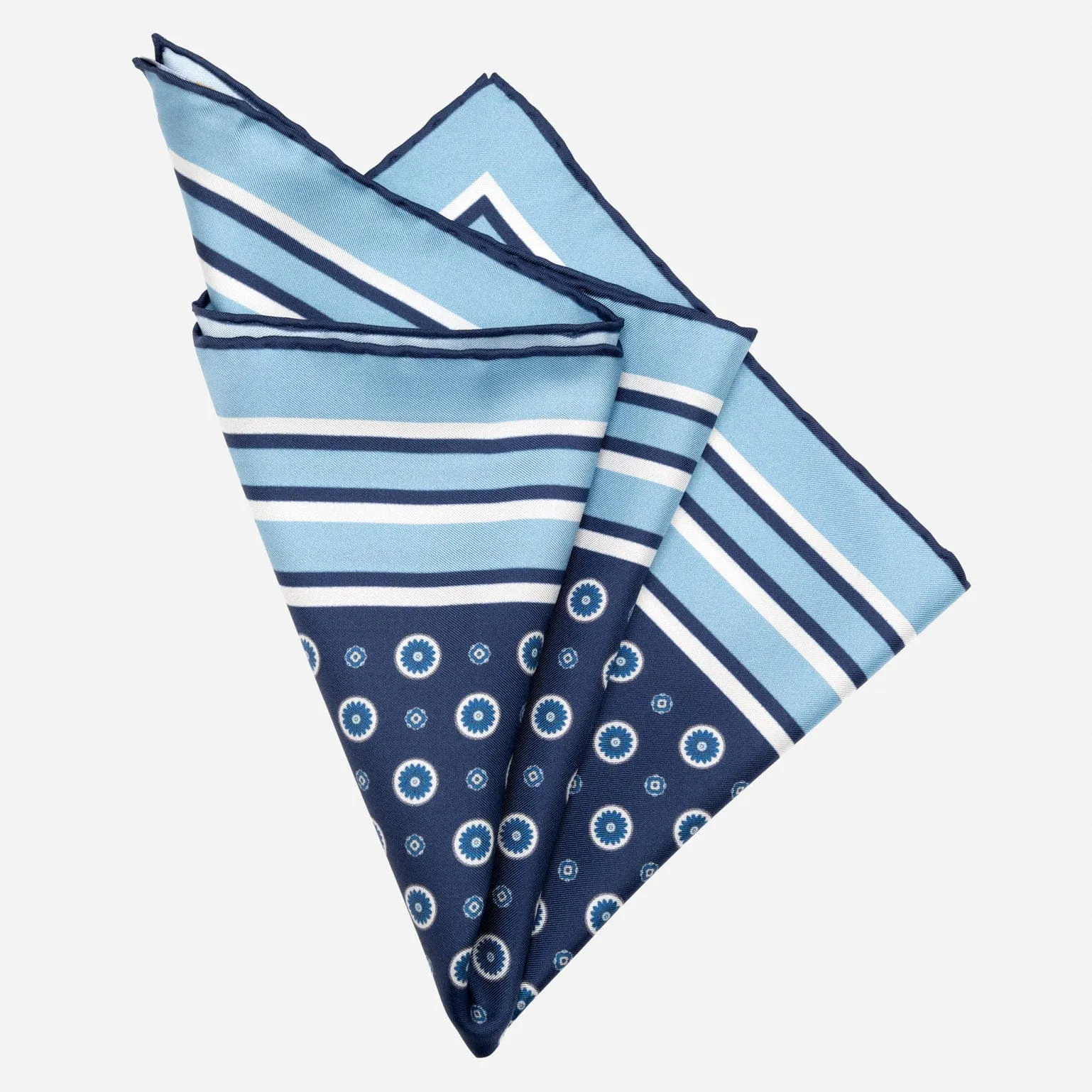 Pantera - Silk Pocket Square - Blue sold by Elizabetta product image thumbnail 2