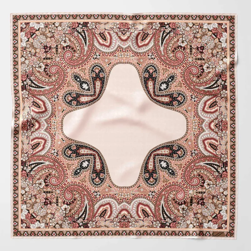 Perugia - Silk Pocket Square - Blush sold by Elizabetta