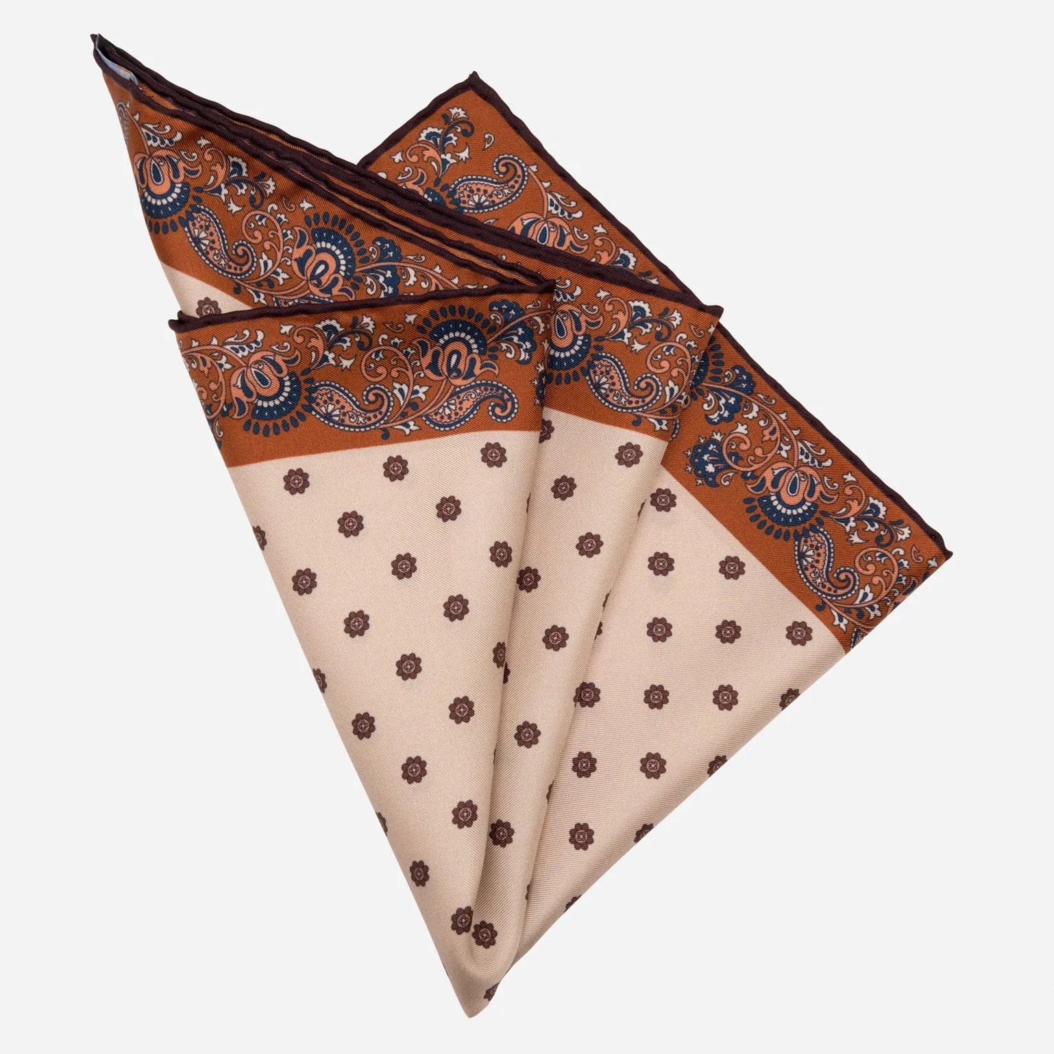 Sangiovese - Silk Pocket Square - Copper sold by Elizabetta product image thumbnail 2