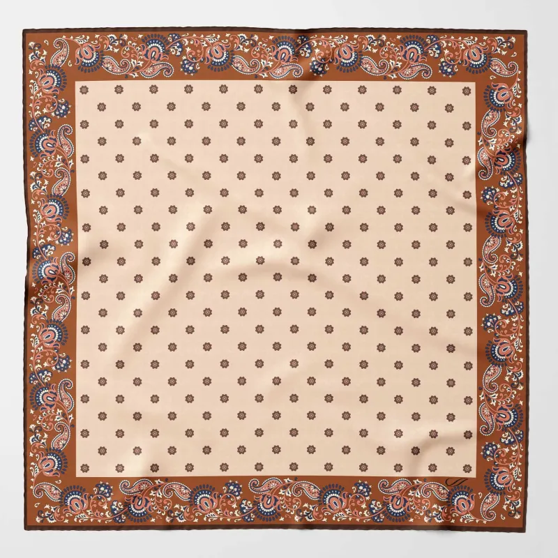 Sangiovese - Silk Pocket Square - Copper sold by Elizabetta