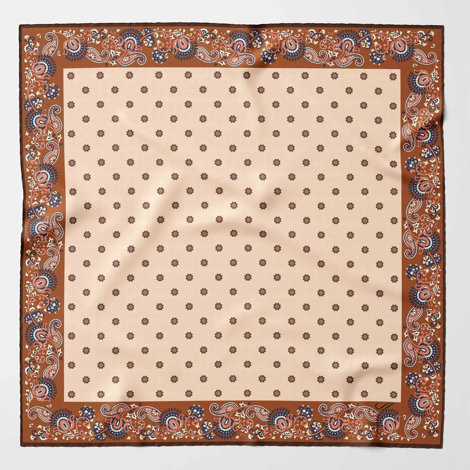 Sangiovese - Silk Pocket Square - Copper sold by Elizabetta