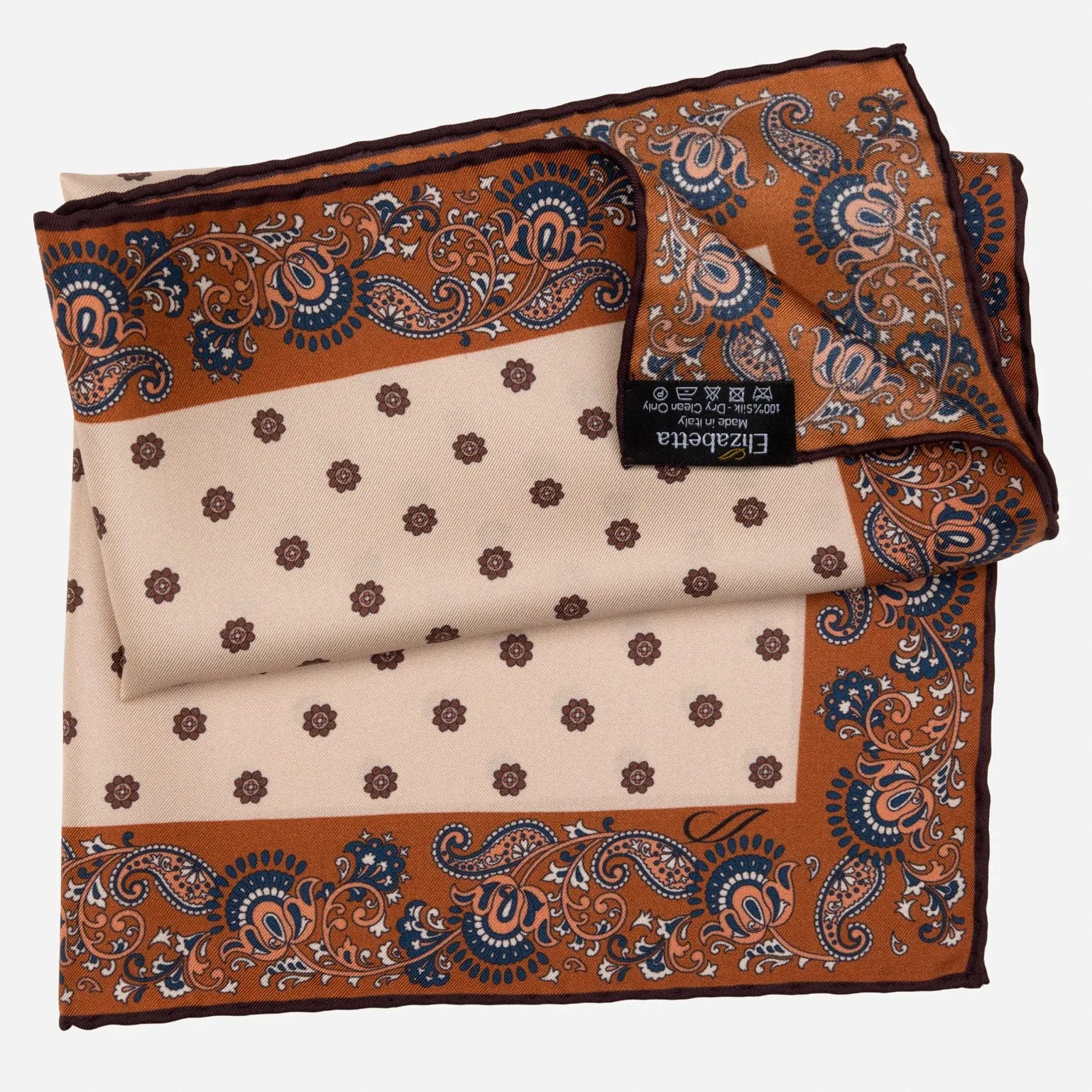 Sangiovese - Silk Pocket Square - Copper sold by Elizabetta product image thumbnail 4