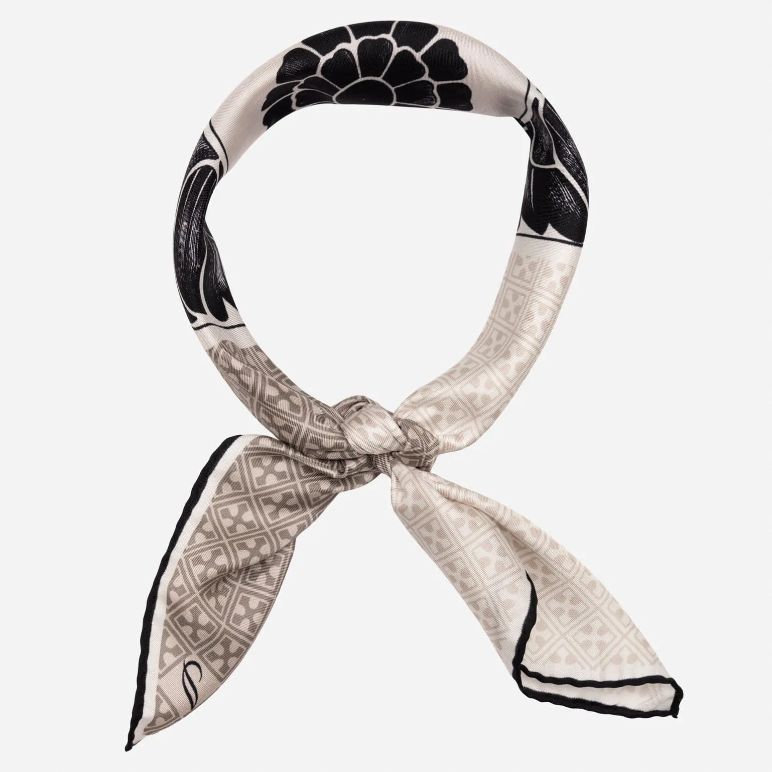 Feroni - Silk Neckerchief - Charcoal sold by Elizabetta product image thumbnail 2