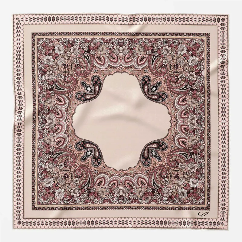 Marcello - Silk Neckerchief - Beige and Rose sold by Elizabetta