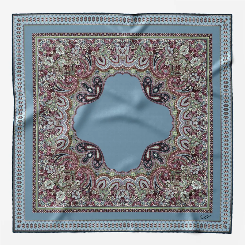 Marcello - Silk Neckerchief - Blue sold by Elizabetta