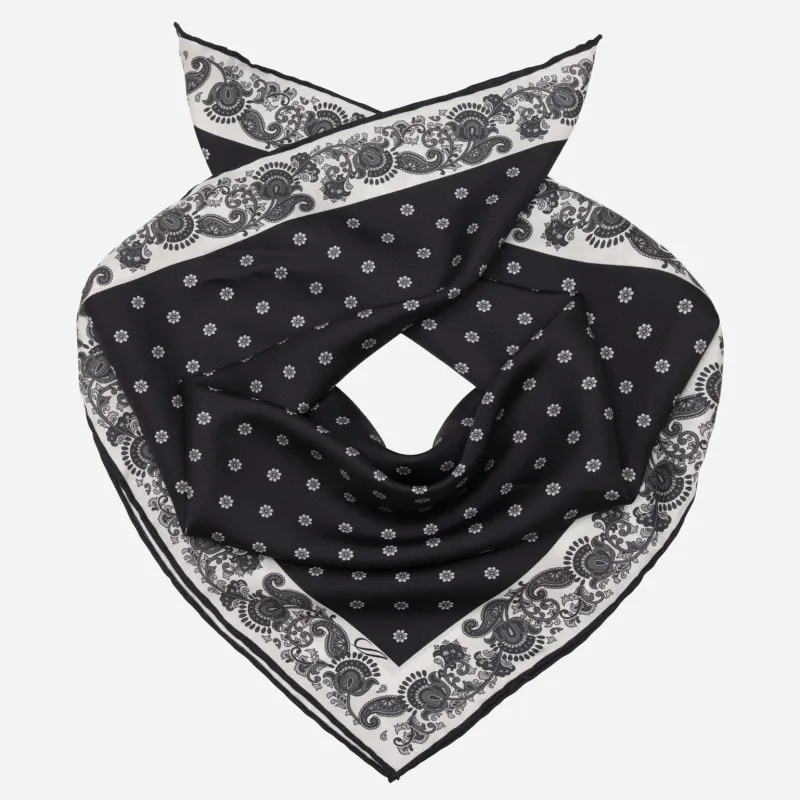 Diego - Silk Neckerchief - Black sold by Elizabetta