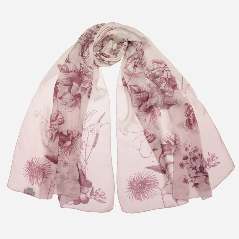 Sibilla - Silk Scarf Shawl - Pink sold by Elizabetta