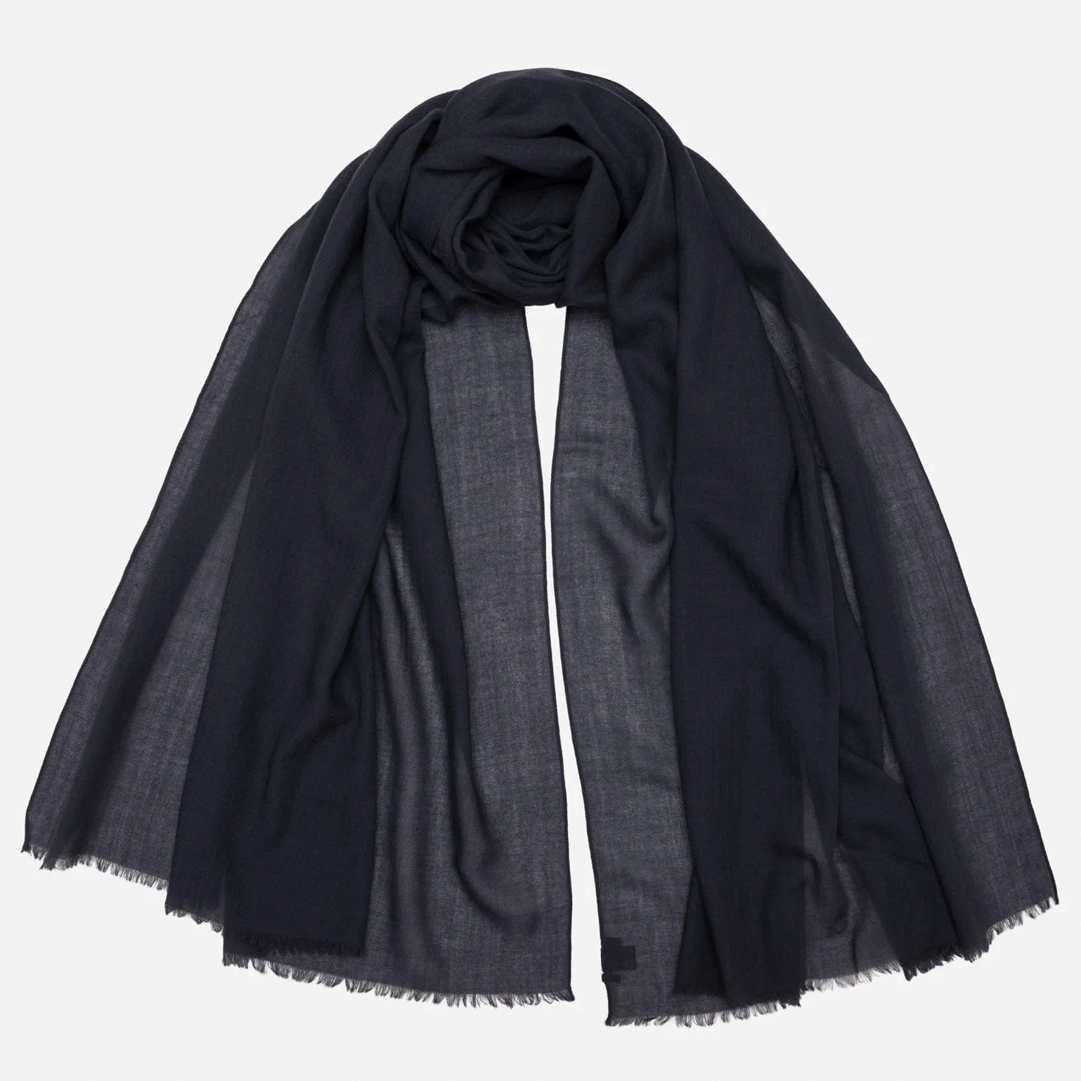 Salerno - Wool Silk Scarf - Black sold by Elizabetta