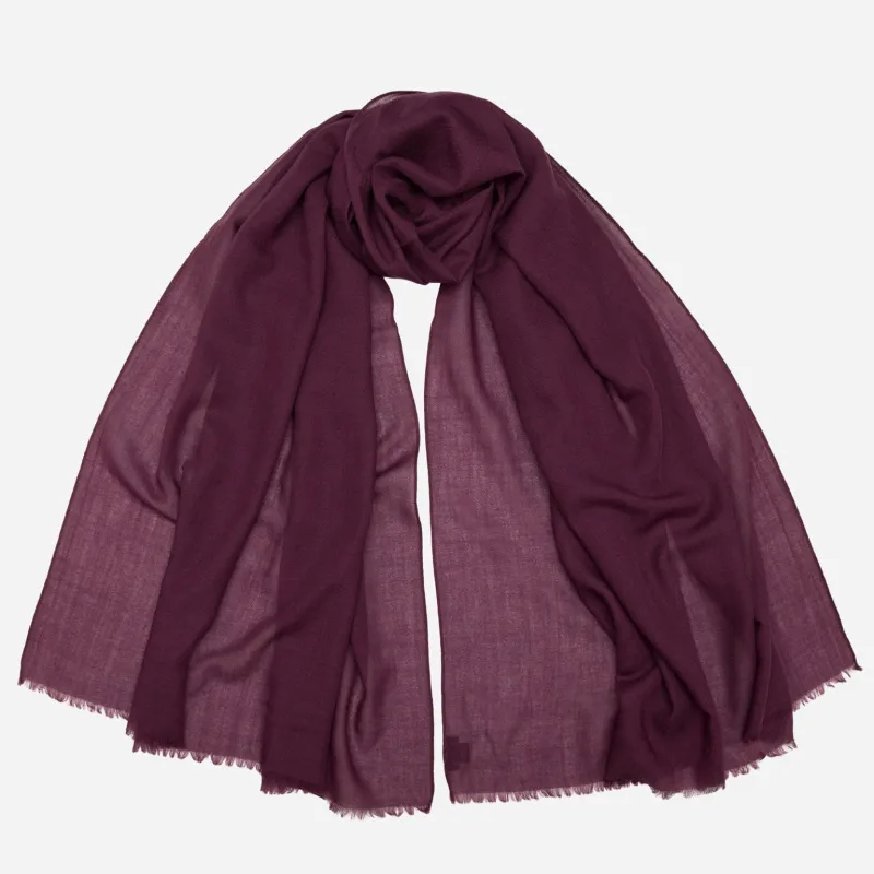 Salerno - Wool Silk Scarf - Burgundy sold by Elizabetta