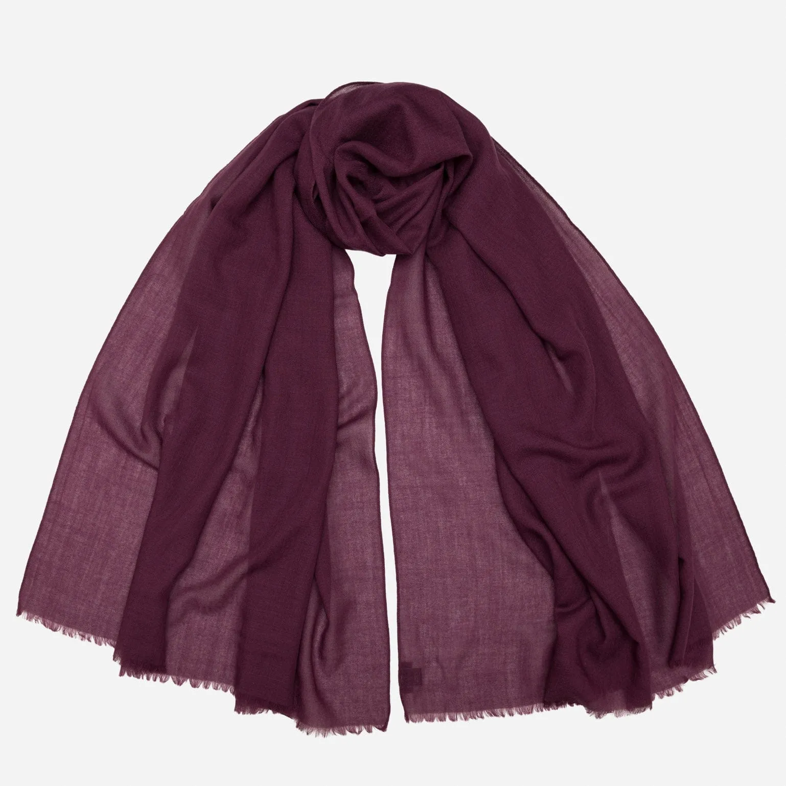 Salerno - Wool Silk Scarf - Burgundy sold by Elizabetta