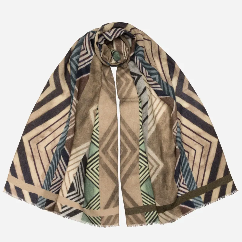 Corvara - Wool Scarf - Tan sold by Elizabetta