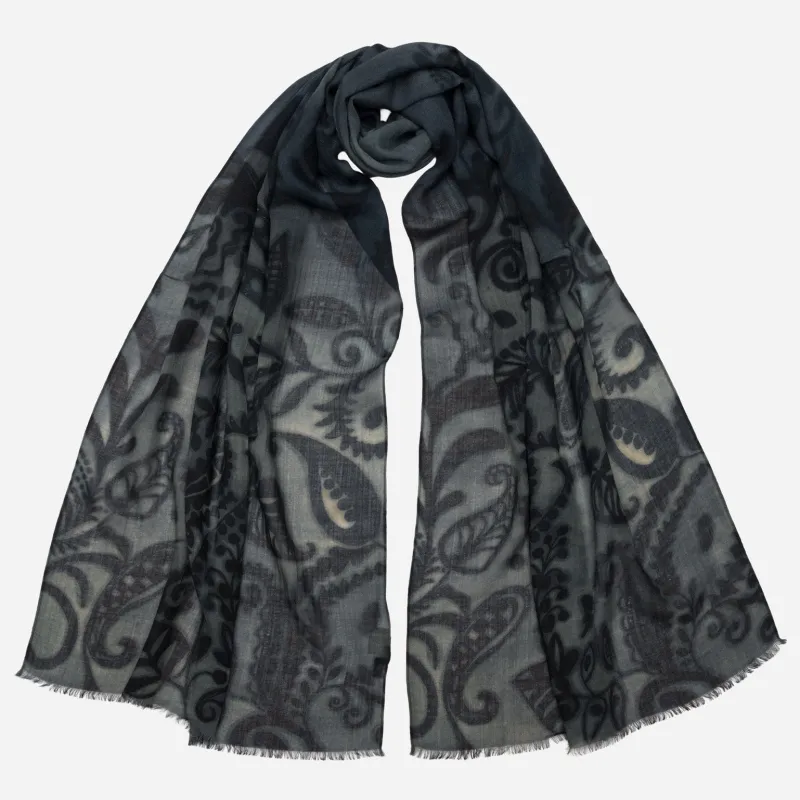 Garda - Wool Scarf - Steel Blue sold by Elizabetta