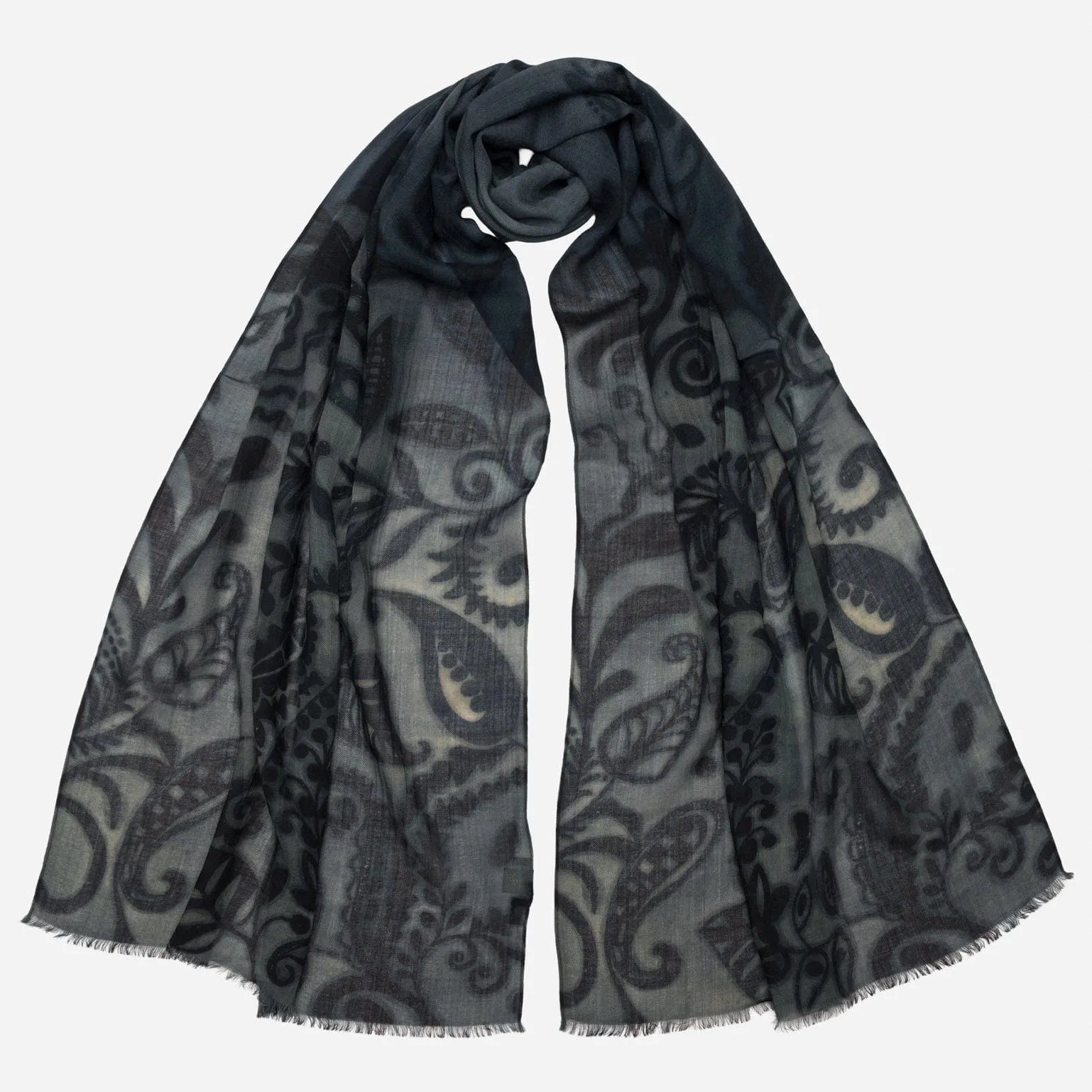 Garda - Wool Scarf - Steel Blue sold by Elizabetta